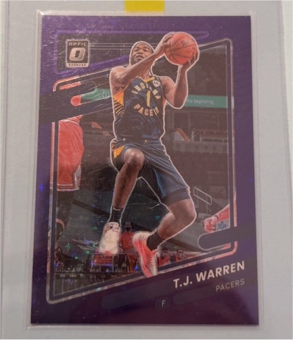 2021-22 Panini Donruss Optic #44 T.J. Warren Purple Prizm — front