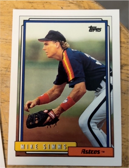 1992 Topps #463 Mike Simms Houston Astros — front
