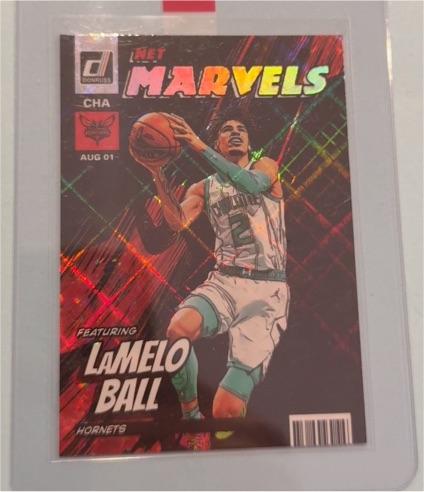 2022-23 Donruss #7 LaMelo Ball Net Marvels Insert — front