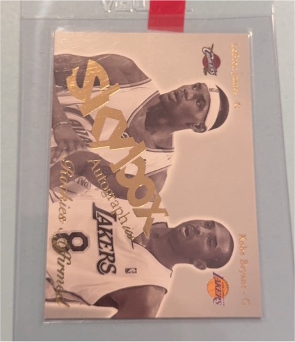 2003-04 Skybox Autographics Rookies Affirmed #12 Kobe Bryant/LeBron James — front
