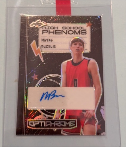 2023 Leaf Optichrome High School Phenoms #HSP-MB1 Matas Buzelis — front