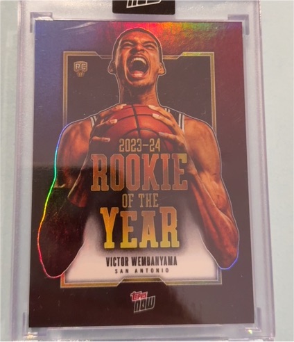 2023-24 Topps Now #VW-6 Victor Wembanyama Rookie of the Year — front