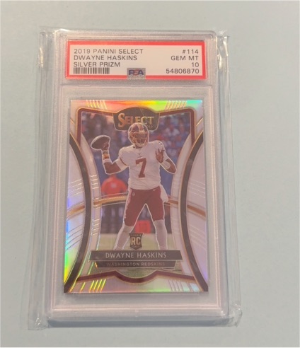 2019 Panini Select #114 Dwayne Haskins Silver Prizm Rookie — front