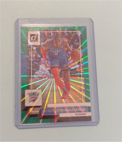 2022-23 Panini Donruss #100 Shai Gilgeous-Alexander Green Laser — front