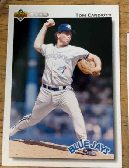 1992 Upper Deck #447 Tom Candiotti Toronto Blue Jays — front