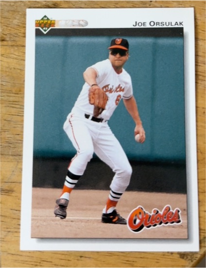 1992 Upper Deck #207 Joe Orsulak Baltimore Orioles — front