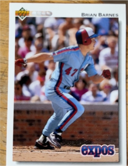 1992 Upper Deck #361 Brian Barnes — front