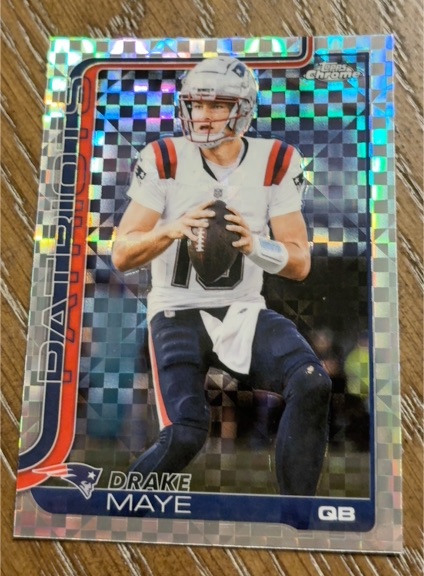 2025 Topps Chrome #207 Drake Maye — front