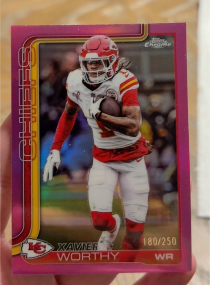 2025 Topps Chrome #145 Xavier Worthy — front