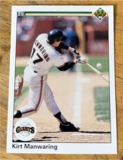1990 Upper Deck #457 Kirt Manwaring — front