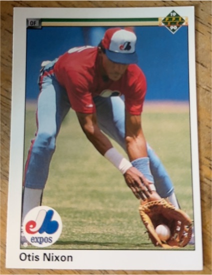 1990 Upper Deck #379 Otis Nixon — front
