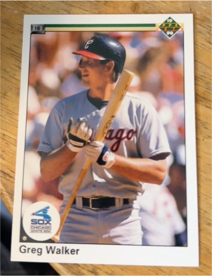 1990 Upper Deck #350 Greg Walker — front