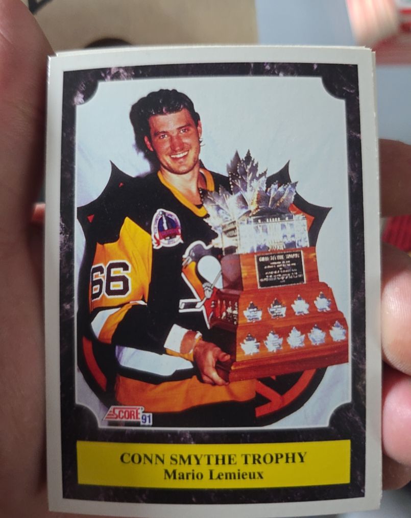 1991 Score #316 Mario Lemieux Conn Smythe Trophy — front