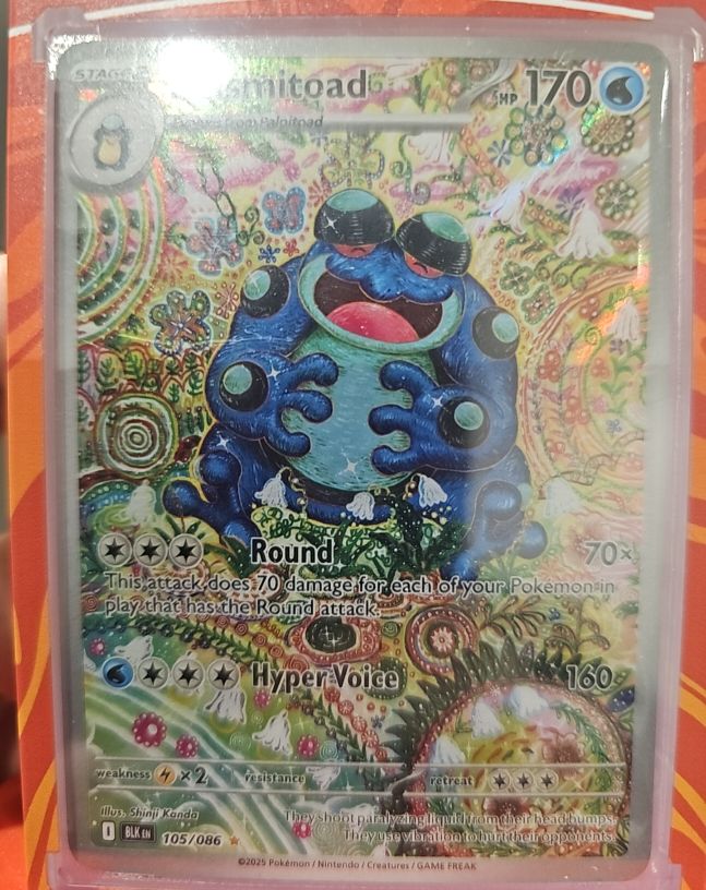 2025 Pokémon 105/086 Seismitoad Illustration Rare SV Black Bolt — front