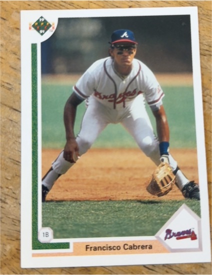 1991 Upper Deck #439 Francisco Cabrera — front