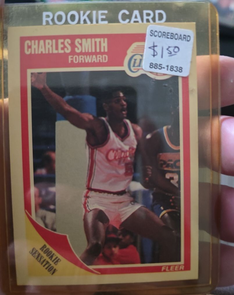 1989-90 Fleer #73 Charles Smith Rookie Card — front