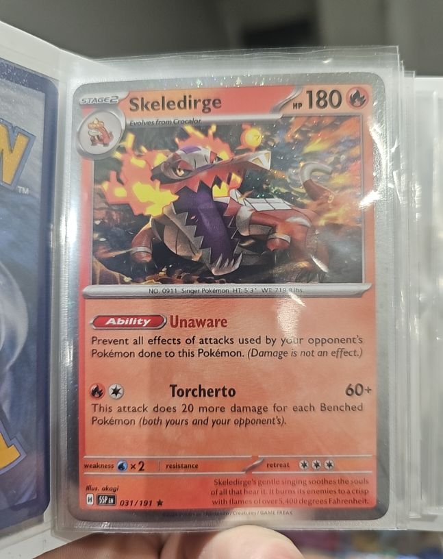2023 Pokémon Scarlet & Violet Surging Sparks #031 Skeledirge — front
