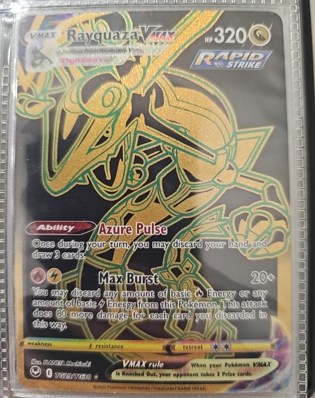2022 Pokémon Sword & Shield Silver Tempest #TG29/TG30 Rayquaza VMAX — front