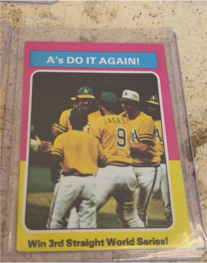 1975 Topps #466 A's Do It Again — front