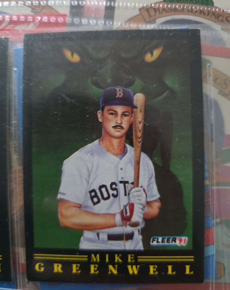 1991 Fleer Pro-Vision #8 Mike Greenwell — front