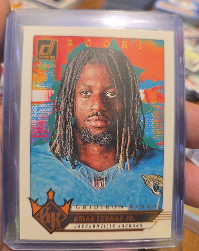 2024 Panini Donruss #8 Brian Thomas Jr. Gridiron Kings Rookie Card — front