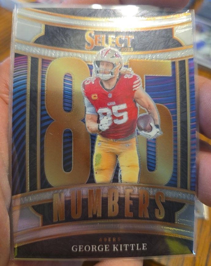2025 Panini Select Numbers #85 George Kittle — front