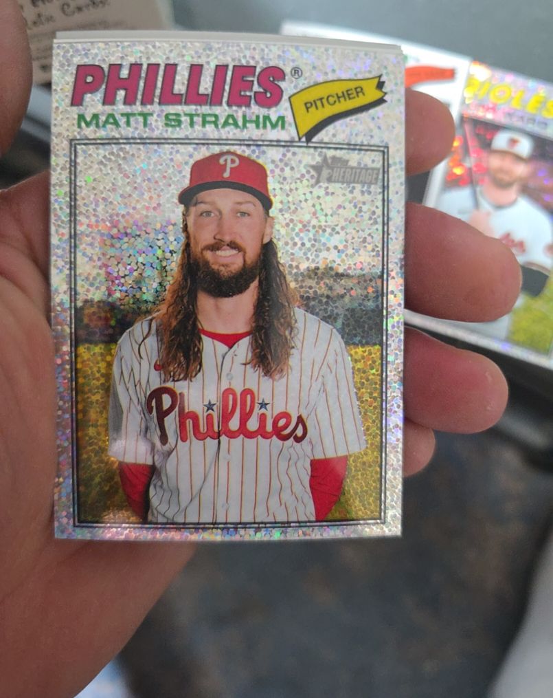 2026 Topps Heritage #193 Matt Strahm — front