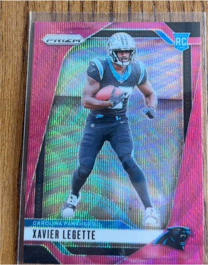 2024 Panini Prizm #398 Xavier Legette Pink Wave Rookie — front