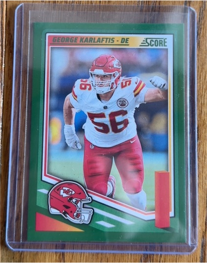 2025 Panini Score #158 George Karlaftis Kansas City Chiefs — front
