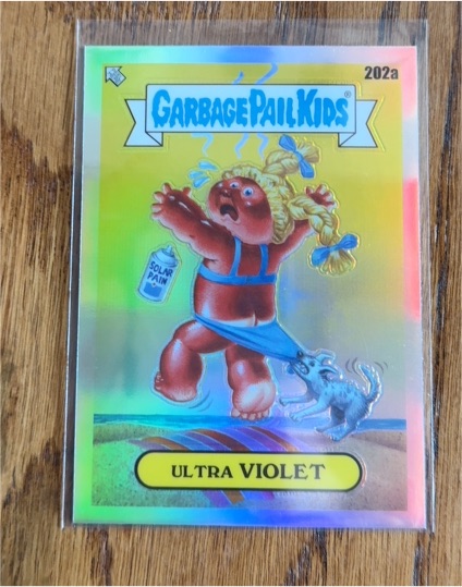 2022 Topps Chrome Garbage Pail Kids #202a Ultra Violet — front
