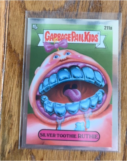 2022 Topps Chrome Garbage Pail Kids Series 5 #211a Silver Toothie Ruthie — front
