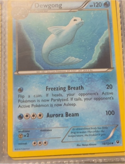 2016 Pokémon XY Fates Collide #16 Dewgong — front