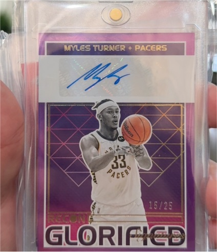 2021-22 Panini Recon Glorified Signatures #15 Myles Turner — front