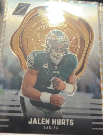 2023 Panini Zenith #2 Jalen Hurts Zeal of Approval — front