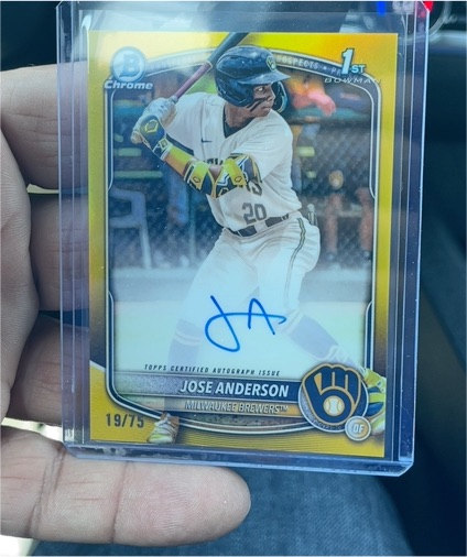 2025 Bowman Chrome #CPA-JA Jose Anderson — front