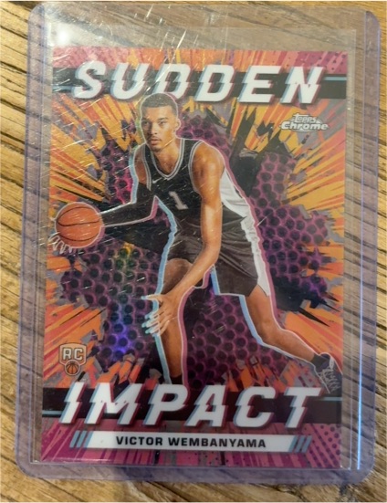 2023-24 Topps Chrome #SI-1 Victor Wembanyama Sudden Impact — front