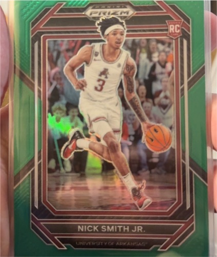 2023 Panini Prizm Draft Picks #50 Nick Smith Jr. Green Prizm Rookie — front