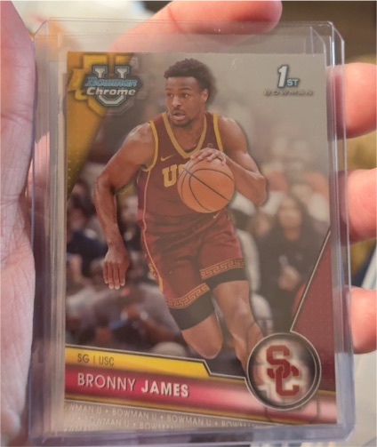 2023-24 Bowman University Chrome #95 Bronny James — front