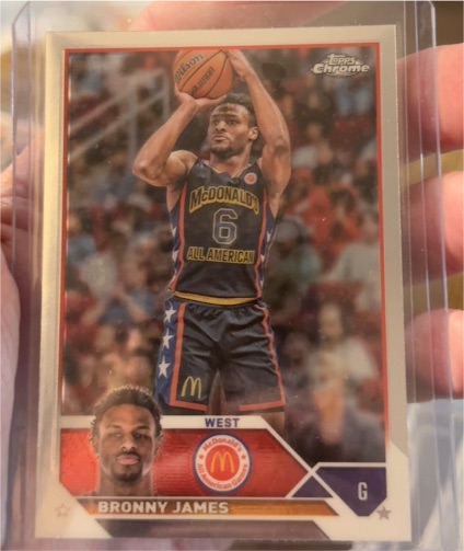 2023 Topps Chrome McDonald's All American #20 Bronny James — front