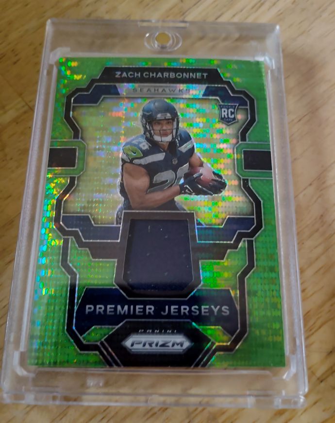 2023 Panini Prizm Premier Jerseys #PJ-ZC Zach Charbonnet — front