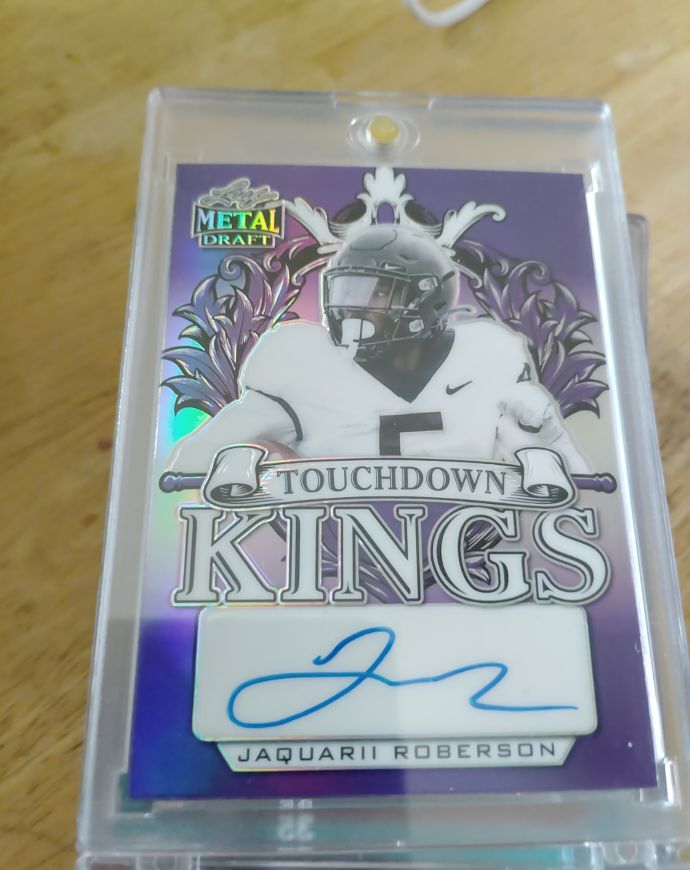 2022 Leaf Metal Draft Touchdown Kings #TK-JR1 Jaquarii Roberson — front
