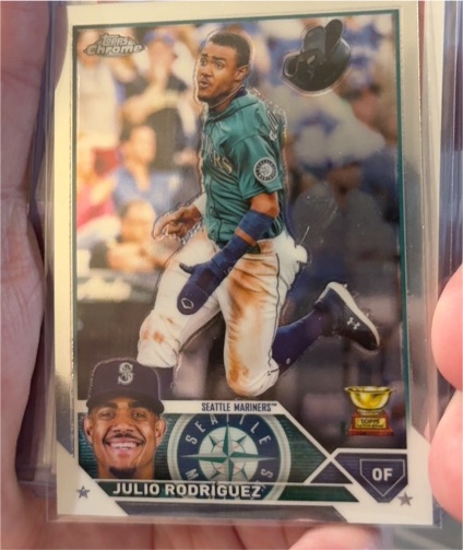 2023 Topps Chrome #200 Julio Rodriguez Rookie Cup Seattle Mariners — front