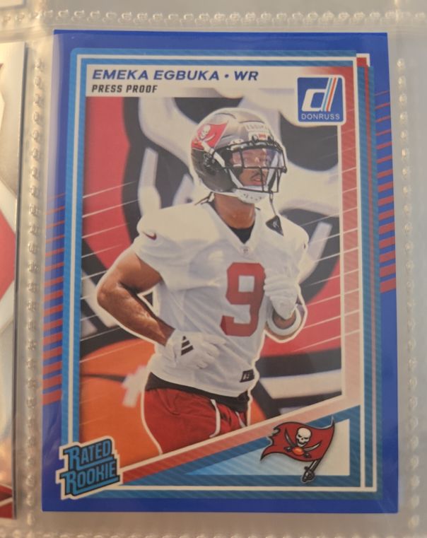 2025 Panini Donruss #375 Emeka Egbuka Rated Rookie Press Proof — front