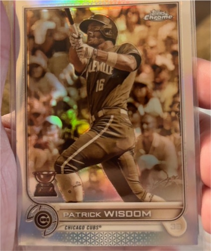 2022 Topps Chrome #198 Patrick Wisdom Sepia Refractor — front