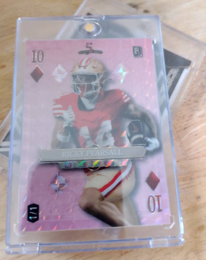 2024 Wild Card Stacked Deck #10 Ricky Pearsall Pink 10 of Diamonds — front