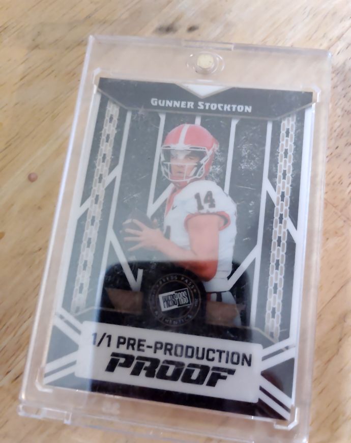 2025 Press Pass Gunner Stockton 1/1 Pre-Production Proof — front