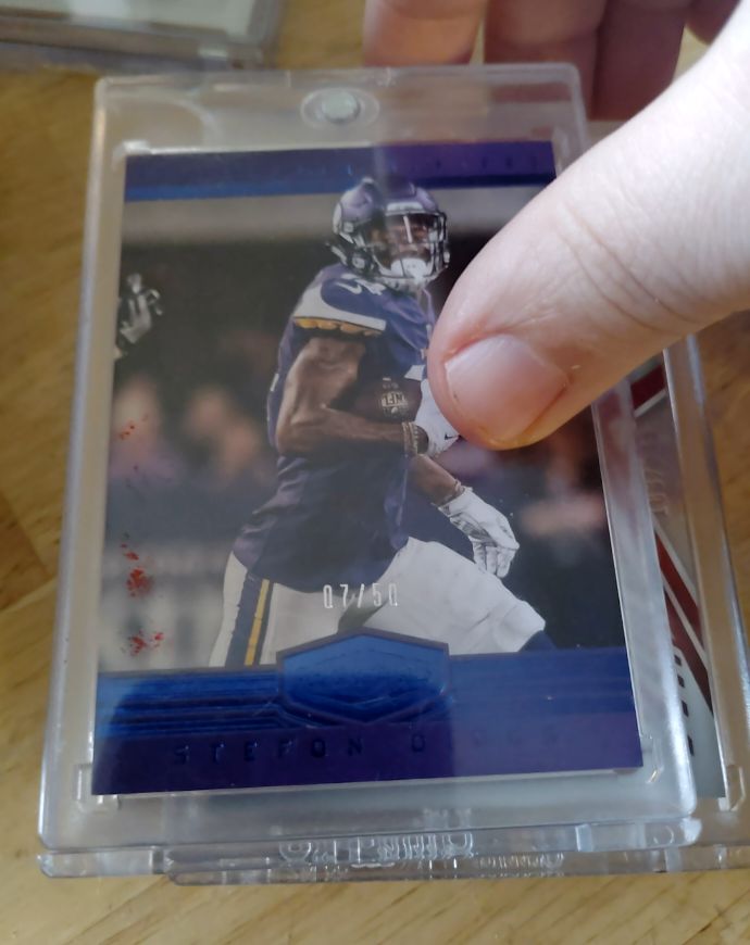 2016 Panini Plates & Patches Blue #60 Stefon Diggs — front