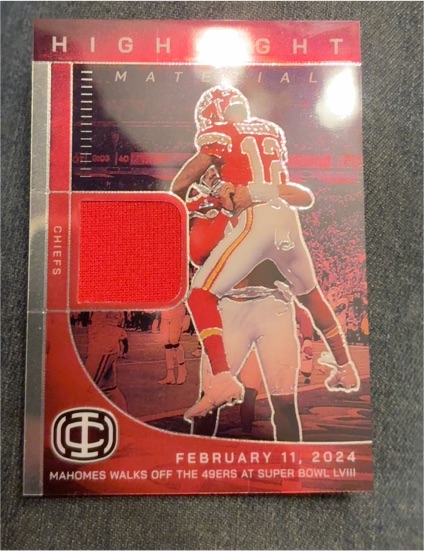 2025 Panini Icon Collection #HM-4 Patrick Mahomes II Highlight Materials Patch — front