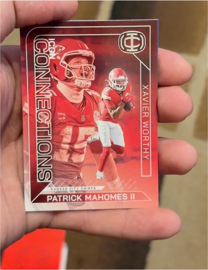 2025 Panini Icon Collection #IC-2 Patrick Mahomes II & Xavier Worthy — front