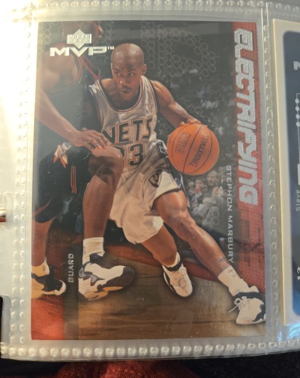 1999-00 Upper Deck MVP Electrifying #E9 Stephon Marbury — front